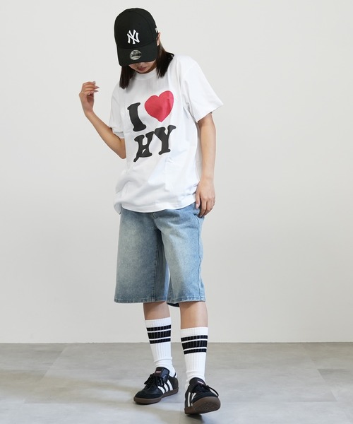 BASIS(ベイシス)の「I LOVE ロゴ コットン Tシャツ(Tシャツ/カットソー・レディース・ホワイト/ブラック・MEDIUM/LARGE)」の17枚目の写真