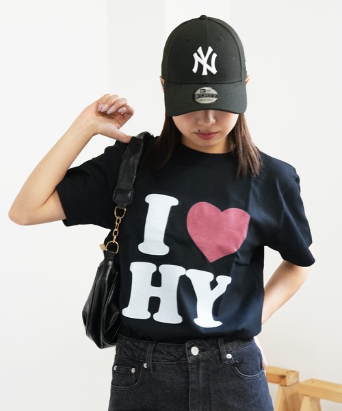 BASIS(ベイシス)の「I LOVE ロゴ コットン Tシャツ(Tシャツ/カットソー・レディース・ホワイト/ブラック・MEDIUM/LARGE)」の22枚目の写真