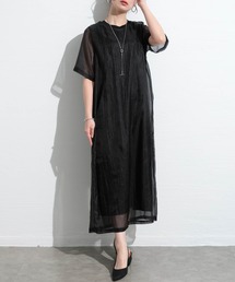 Sawa a la mode | 接触冷感シフォンドッキングワンピース(ワンピース)
