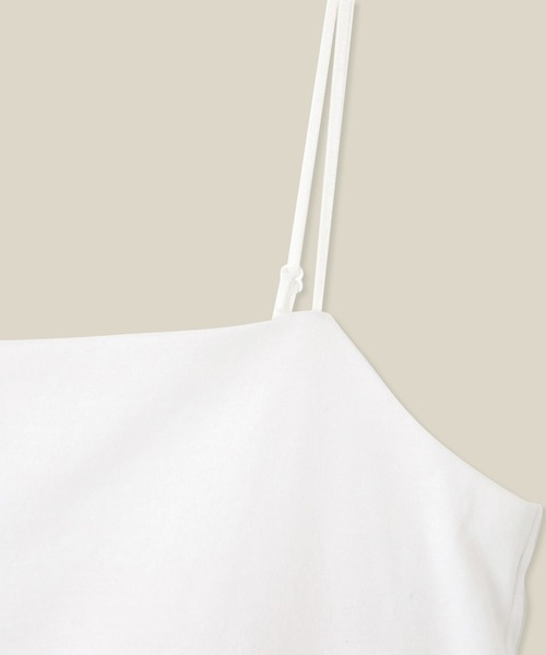 ROPE'（ロペ）の「【Lala Vie（ララヴィ）】別注カップ付きキャミソール/巾着付き（キャミソール・レディース・ホワイト/ブラック・FREE）」の6枚目の写真