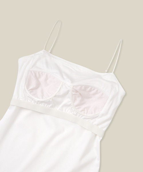 ROPE'（ロペ）の「【Lala Vie（ララヴィ）】別注カップ付きキャミソール/巾着付き（キャミソール・レディース・ホワイト/ブラック・FREE）」の9枚目の写真