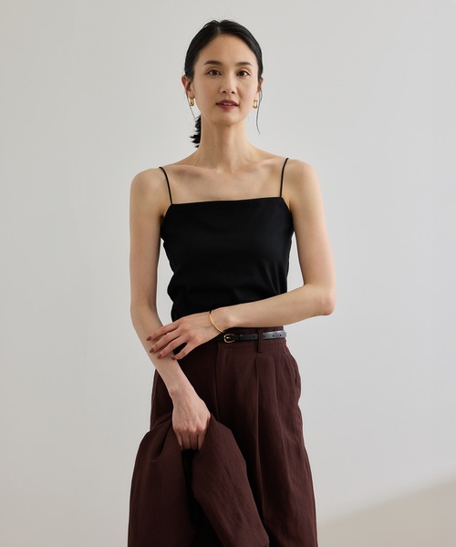 ROPE'（ロペ）の「【Lala Vie（ララヴィ）】別注カップ付きキャミソール/巾着付き（キャミソール・レディース・ホワイト/ブラック・FREE）」の21枚目の写真