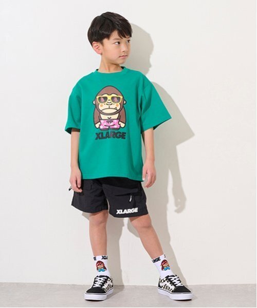 XLARGE KIDS（エクストララージキッズ）の「ナイロンショートパンツ（その他パンツ・キッズ・ブラック/グリーン・120cm/110cm/90cm/100cm/130cm/140cm）」の2枚目の写真