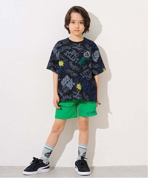 XLARGE KIDS（エクストララージキッズ）の「ナイロンショートパンツ（その他パンツ・キッズ・ブラック/グリーン・120cm/110cm/90cm/100cm/130cm/140cm）」の15枚目の写真