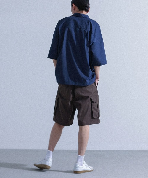 MDR(エムディアール)の「裾ドロスト付き スピンドルレギュラーカラー半袖シャツ(シャツ/ブラウス・メンズ・グレイッシュベージュ/カーキ/ネイビー・L/M)」の16枚目の写真