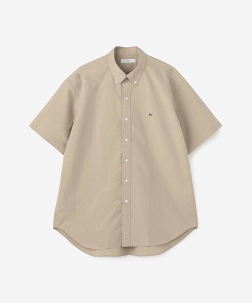 SCYE BASICS（サイベーシックス）の「SCYE BASICS | 〈別注〉ポリエステル 半袖ボタンダウンシャツ MEN（シャツ/ブラウス・メンズ・ベージュ/ネイビー/グレー・36/38/40）」の4枚目の写真