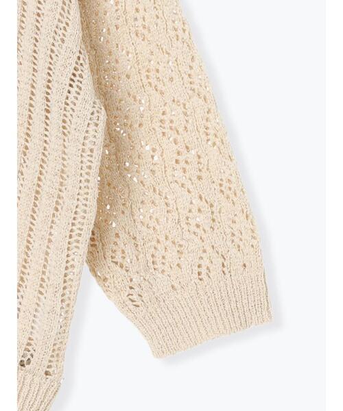 Samansa Mos2（サマンサ モスモス）の「透かし編み前後2WAYリボンニット（カーディガン/ボレロ・レディース・ブラック/キナリ/ミント・F）」の22枚目の写真