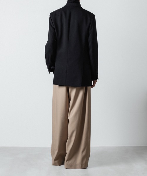 Ato アトウ　ワイドスラックス　ウール RECYCLE POLYESTER WIDE PANTS（スラックス）｜ato（アトウ）の