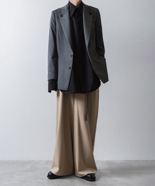 ato（アトウ）の「RECYCLE POLYESTER WIDE PANTS（スラックス・メンズ・トップグレー/ブラック/ベージュ・44/46/48）」の19枚目の写真