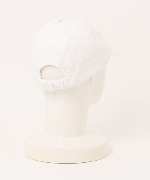 MSGM（エムエスジーエム）の「コットンブレンドツィード ベースボールキャップ（キャップ・レディース・ホワイト/ブラック・FREE）」の6枚目の写真