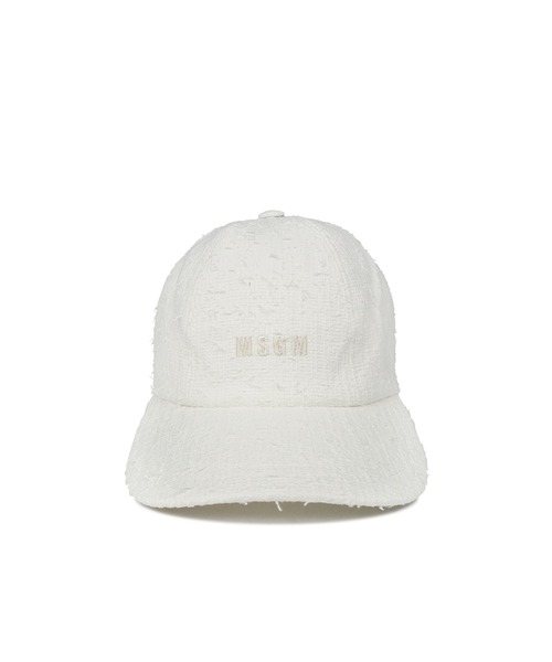 MSGM（エムエスジーエム）の「コットンブレンドツィード ベースボールキャップ（キャップ・レディース・ホワイト/ブラック・FREE）」の9枚目の写真