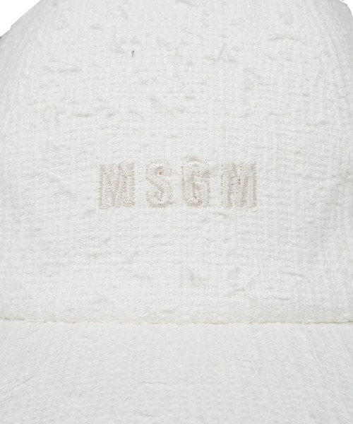 MSGM（エムエスジーエム）の「コットンブレンドツィード ベースボールキャップ（キャップ・レディース・ホワイト/ブラック・FREE）」の7枚目の写真