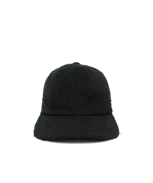 MSGM（エムエスジーエム）の「コットンブレンドツィード ベースボールキャップ（キャップ・レディース・ホワイト/ブラック・FREE）」の5枚目の写真
