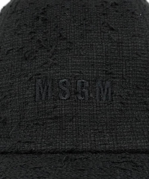 MSGM（エムエスジーエム）の「コットンブレンドツィード ベースボールキャップ（キャップ・レディース・ホワイト/ブラック・FREE）」の3枚目の写真