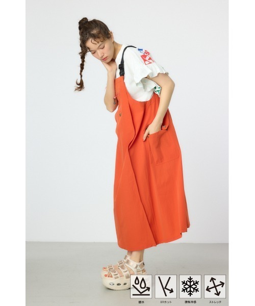 即完売品✨️ ロデオクラウンズ　ティアードオーバーオールスカート M RODEO CROWNS WIDE BOWL｜ティアードサロペットスカート