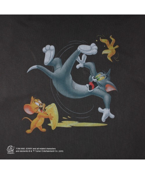 minius(ミニウス)の「【Tom&Jerry/トムとジェリー】""TOM and JERRY"" T-Shirt"半袖プリントTシャツ ビックシルエット ピグメント加工 ヴィンテージライク(Tシャツ/カットソー・メンズ・ホワイト/チャコールグレー・MEDIUM/LARGE/X-LARGE)」の3枚目の写真