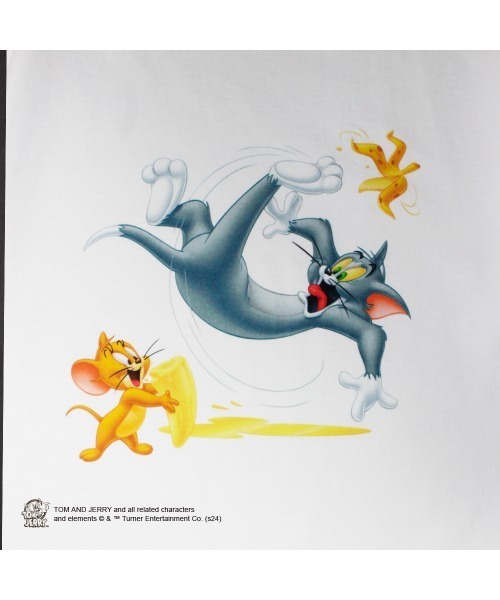 minius(ミニウス)の「【Tom&Jerry/トムとジェリー】""TOM and JERRY"" T-Shirt"半袖プリントTシャツ ビックシルエット ピグメント加工 ヴィンテージライク(Tシャツ/カットソー・メンズ・ホワイト/チャコールグレー・MEDIUM/LARGE/X-LARGE)」の4枚目の写真