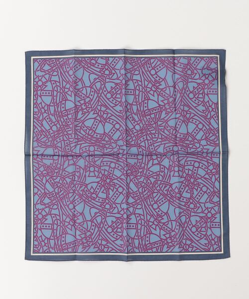 Vivienne Westwood（ヴィヴィアンウエストウッド）の「TANGLED ORB HANDKERCHIEF 48X48 TANGLE O（ハンカチ/ハンドタオル・メンズ・ブルー/ダークオレンジ/グリーン・FREE）」の3枚目の写真