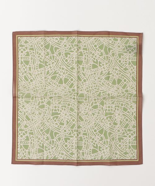 Vivienne Westwood（ヴィヴィアンウエストウッド）の「TANGLED ORB HANDKERCHIEF 48X48 TANGLE O（ハンカチ/ハンドタオル・メンズ・ブルー/ダークオレンジ/グリーン・FREE）」の2枚目の写真