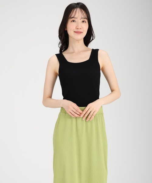 fifth（フィフス）の「サマーリブニットタンクトップ（キャミソール・レディース・ピンク/ブラック/ホワイト/マスタード/ライトブルー・M）」の6枚目の写真