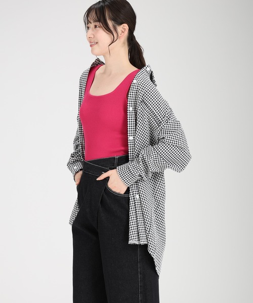 fifth（フィフス）の「サマーリブニットタンクトップ（キャミソール・レディース・ピンク/ブラック/ホワイト/マスタード/ライトブルー・M）」の11枚目の写真