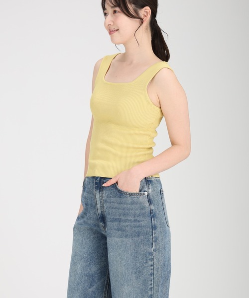 fifth（フィフス）の「サマーリブニットタンクトップ（キャミソール・レディース・ピンク/ブラック/ホワイト/マスタード/ライトブルー・M）」の15枚目の写真