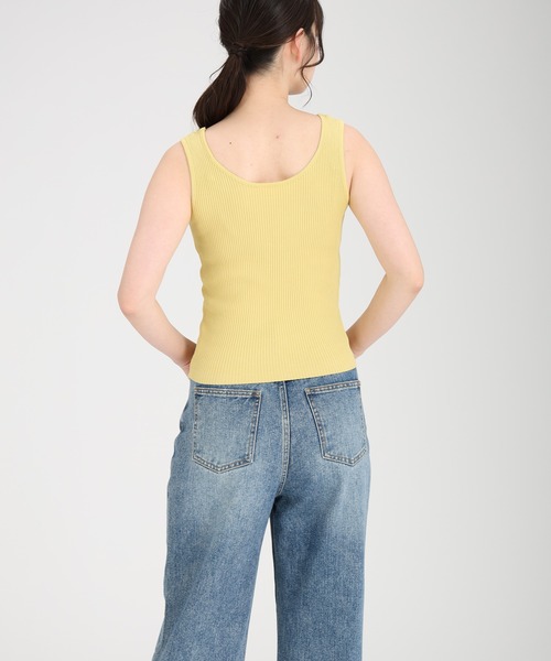 fifth（フィフス）の「サマーリブニットタンクトップ（キャミソール・レディース・ピンク/ブラック/ホワイト/マスタード/ライトブルー・M）」の16枚目の写真