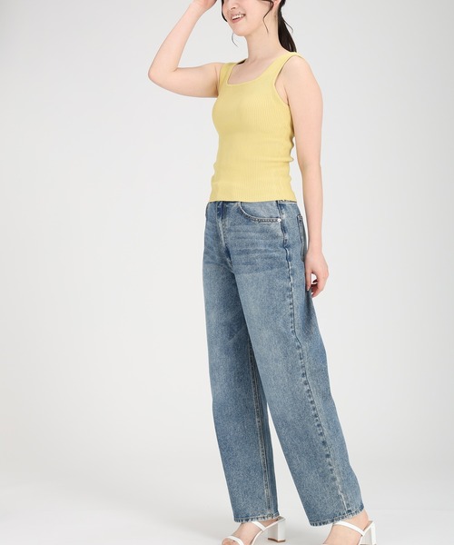 fifth（フィフス）の「サマーリブニットタンクトップ（キャミソール・レディース・ピンク/ブラック/ホワイト/マスタード/ライトブルー・M）」の18枚目の写真