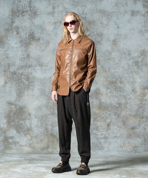 glamb（グラム）の「Deformed Tweed Slacks / デフォームツイードスラックス（スラックス・メンズ・ネイビー/ブラウン・S/M/L）」の10枚目の写真