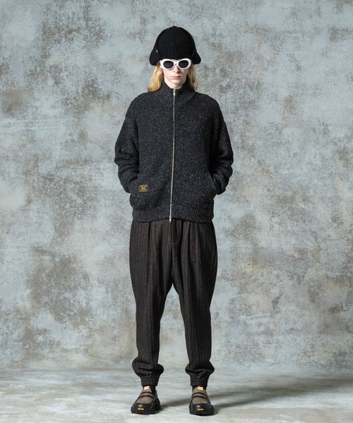 glamb（グラム）の「Deformed Tweed Slacks / デフォームツイードスラックス（スラックス・メンズ・ネイビー/ブラウン・S/M/L）」の11枚目の写真
