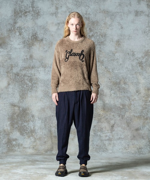 glamb（グラム）の「Deformed Tweed Slacks / デフォームツイードスラックス（スラックス・メンズ・ネイビー/ブラウン・S/M/L）」の13枚目の写真