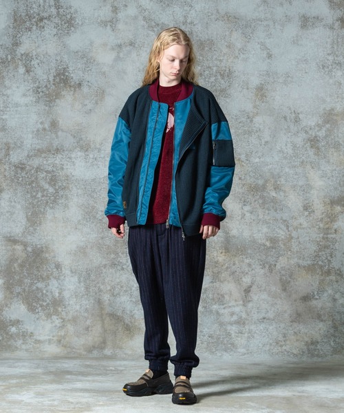 glamb（グラム）の「Deformed Tweed Slacks / デフォームツイードスラックス（スラックス・メンズ・ネイビー/ブラウン・S/M/L）」の15枚目の写真