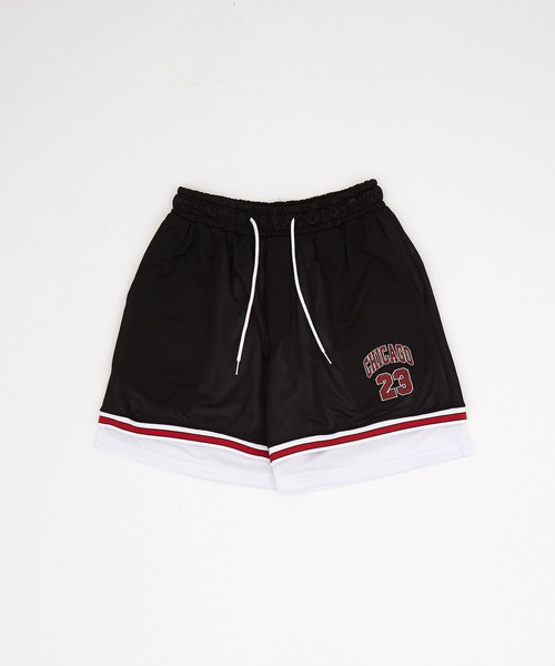a.p.o.v.(エーピーオービー)の「a.p.o.v. CHICAGOロゴオーバーサイズメッシュハーフパンツ(その他パンツ・メンズ・ブラック/レッド・ONESIZE)」の12枚目の写真