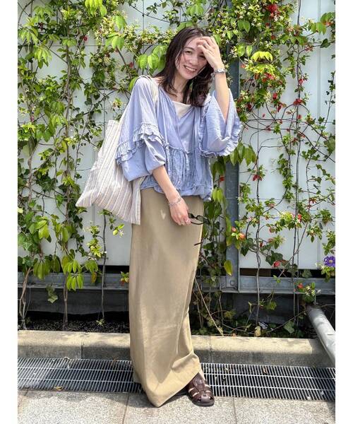 Ungrid（アングリッド）の「【La】フィットフレアスカート（スカート・レディース・ベージュ/オフホワイト/ブラック・MEDIUM/SMALL）」の10枚目の写真