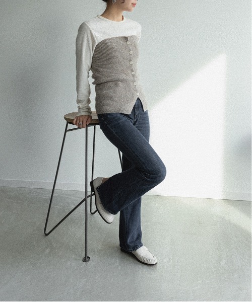 RANDA（ランダ）の「レザー ソフトローファー（ローファー・レディース・ホワイト/ブラック・23/22/22.5/23.5/24/24.5/25.5/25）」の7枚目の写真