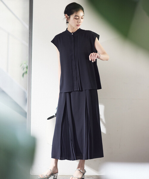COMME CA ISM(コムサイズム)の「切替プリーツデザイン スカート(スカート・レディース・ネイビー/カーキ・MEDIUM/LARGE)」の19枚目の写真