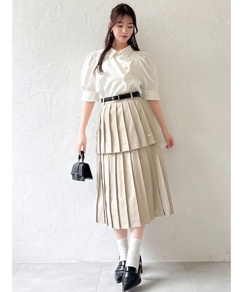 POLO BCS(ポロ ビーシーエス)の「【POLOBCSコラボ】レイヤードプリーツミディスカート(スカート・レディース・グレー/ネイビー/ベージュ・SMALL/MEDIUM)」の15枚目の写真