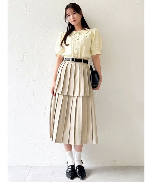 【POLOBCSコラボ】レイヤードプリーツミディスカート ダズリン dazzlin 【POLOBCSコラボ】レイヤードプリーツミディ