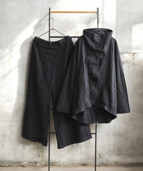 antiqua(アンティカ)の「リネンカフェパンツ(その他パンツ・レディース・ブラック/ナチュラル・ONESIZE)」の15枚目の写真