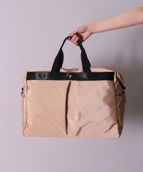 BAYBLO(ベイブロ)の「(LF)【LCC機内対応】7ポケット/20L 2WAY 高密度素材 トラベル ボストンバッグ(ボストンバッグ・レディース・ブラック/チャコールグレー/ネイビー/ベージュ・ONE SIZE)」の6枚目の写真