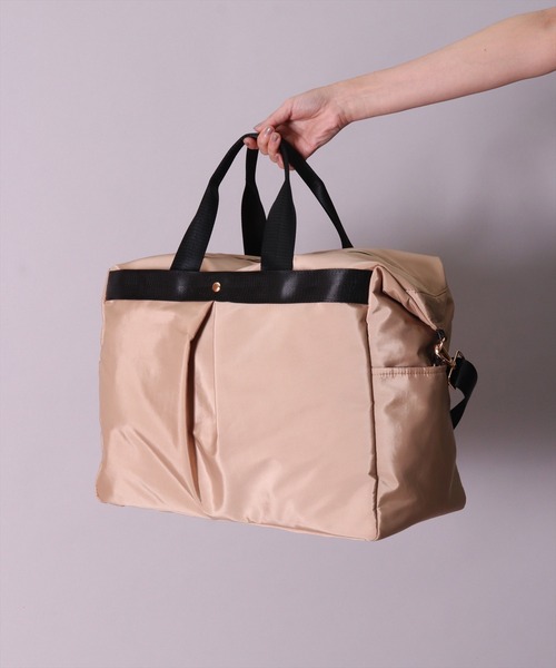 BAYBLO(ベイブロ)の「(LF)【LCC機内対応】7ポケット/20L 2WAY 高密度素材 トラベル ボストンバッグ(ボストンバッグ・レディース・ブラック/チャコールグレー/ネイビー/ベージュ・ONE SIZE)」の7枚目の写真