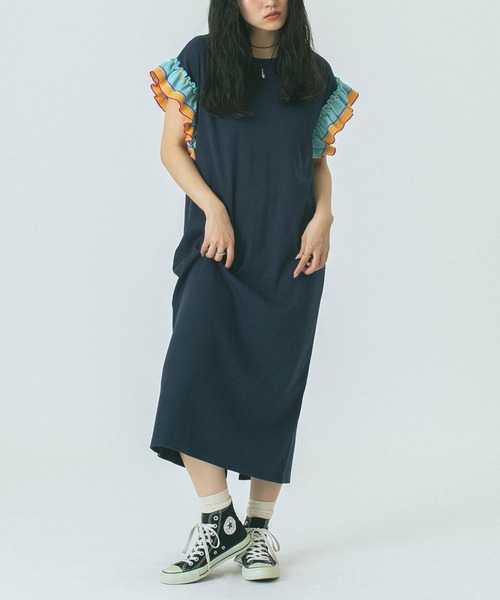 セール】FRILL SLEEVE DRESS（ワンピース）｜ROSE BUD（ローズ