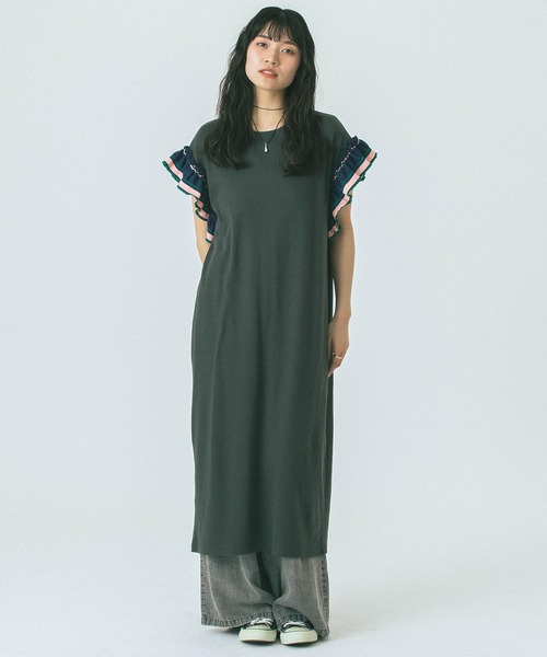 美品★ROSE BUDローズバッド半袖リネンシャツワンピース 涼しいのに可愛い！【HLAADA FOR ROSE BUD】のサマーワンピース