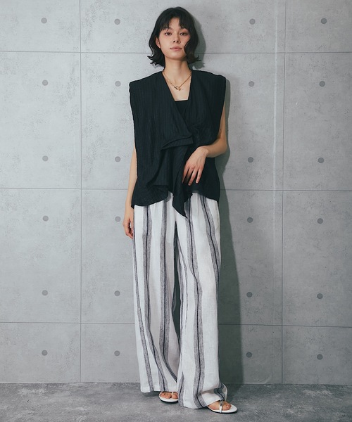 セール】Vネックノースリーブトップス（シャツ/ブラウス）｜SMILE