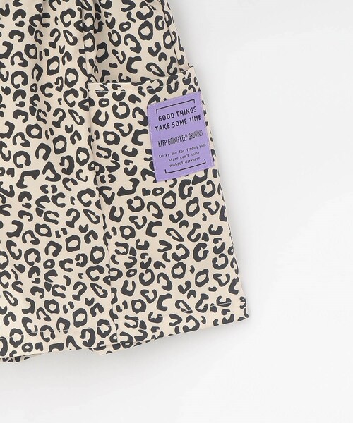 SHOO・LA・RUE（シューラルー）の「【100-150cm／撥水】サイドポケット総柄ハーフパンツ（その他パンツ・キッズ・チャコールグレー/ライトベージュ・10/11/12/13/14/15 ）」の7枚目の写真