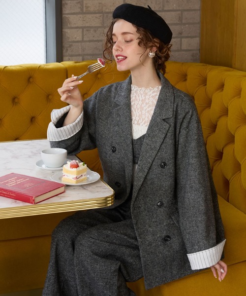 【お値下げ大歓迎★tamin★専用】DIOR ネイビー ジャケットウール Prime-Over Wool Chambray Peaked Lapel Double Tailored Jacket