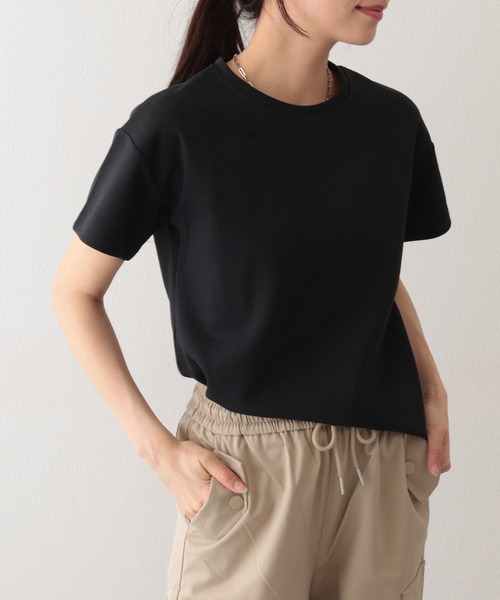 Lace Ladies(レースレディース)の「ソリッドカラー クルーネック 半袖 ベーシック Tシャツ(Tシャツ/カットソー・レディース・ブラック/チャコールグレー/ベージュ/モカ/ミント/ホワイト・S/FREE)」の10枚目の写真