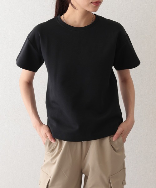 Lace Ladies(レースレディース)の「ソリッドカラー クルーネック 半袖 ベーシック Tシャツ(Tシャツ/カットソー・レディース・ブラック/チャコールグレー/ベージュ/モカ/ミント/ホワイト・S/FREE)」の11枚目の写真