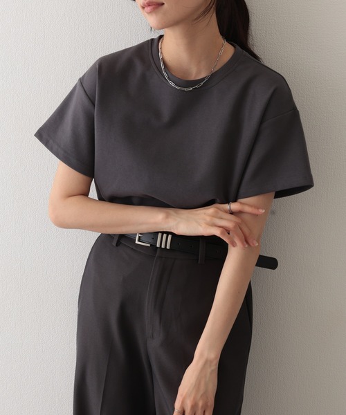 セール】ソリッドカラー クルーネック 半袖 ベーシック Tシャツ