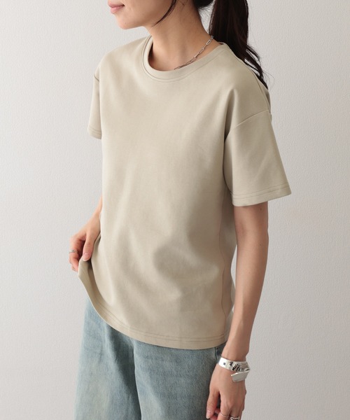 Lace Ladies(レースレディース)の「ソリッドカラー クルーネック 半袖 ベーシック Tシャツ(Tシャツ/カットソー・レディース・ブラック/チャコールグレー/ベージュ/モカ/ミント/ホワイト・S/FREE)」の20枚目の写真